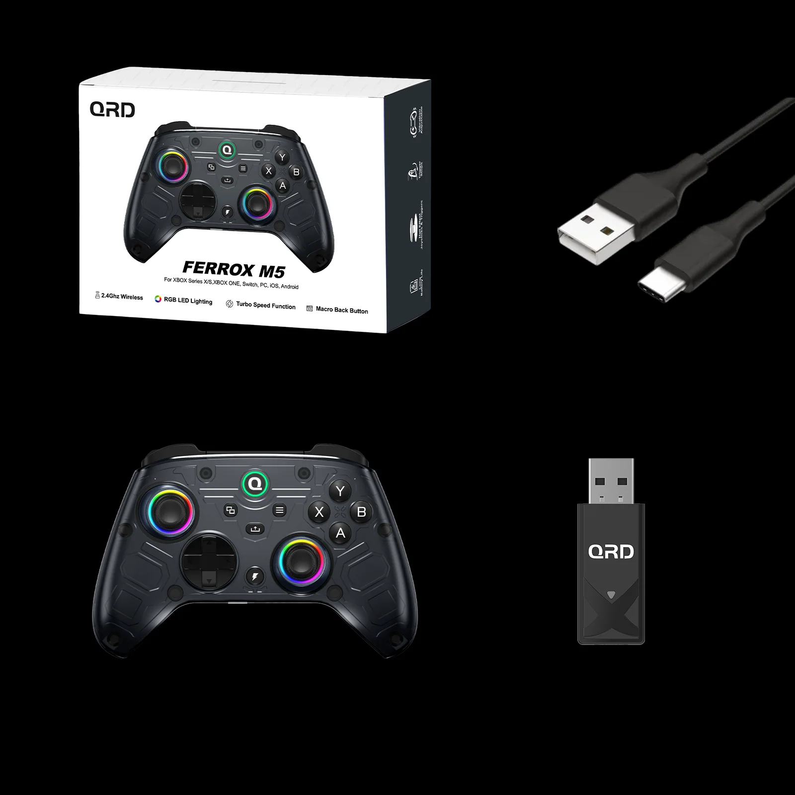 QRD FERROX M5 2.4Ghz Wireless Controller for XBOX Series X/S, PC, Nintendo Switch - Image 5