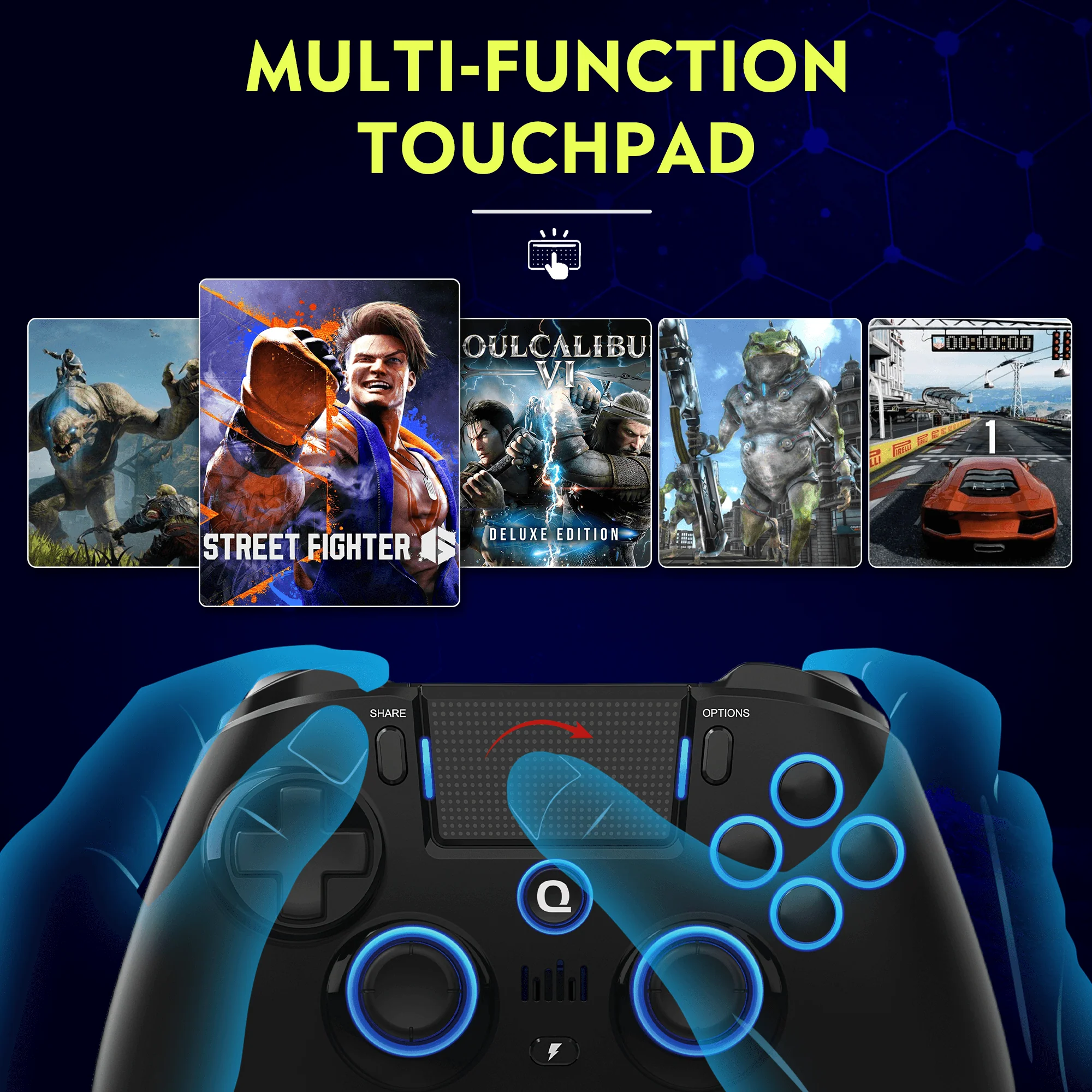 QRD Spark N5 Wireless Controller for PS5/PS4/PS3/PC - Image 9